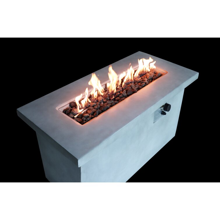 Ainsley outdoor modern concrete deals propane fire pit table